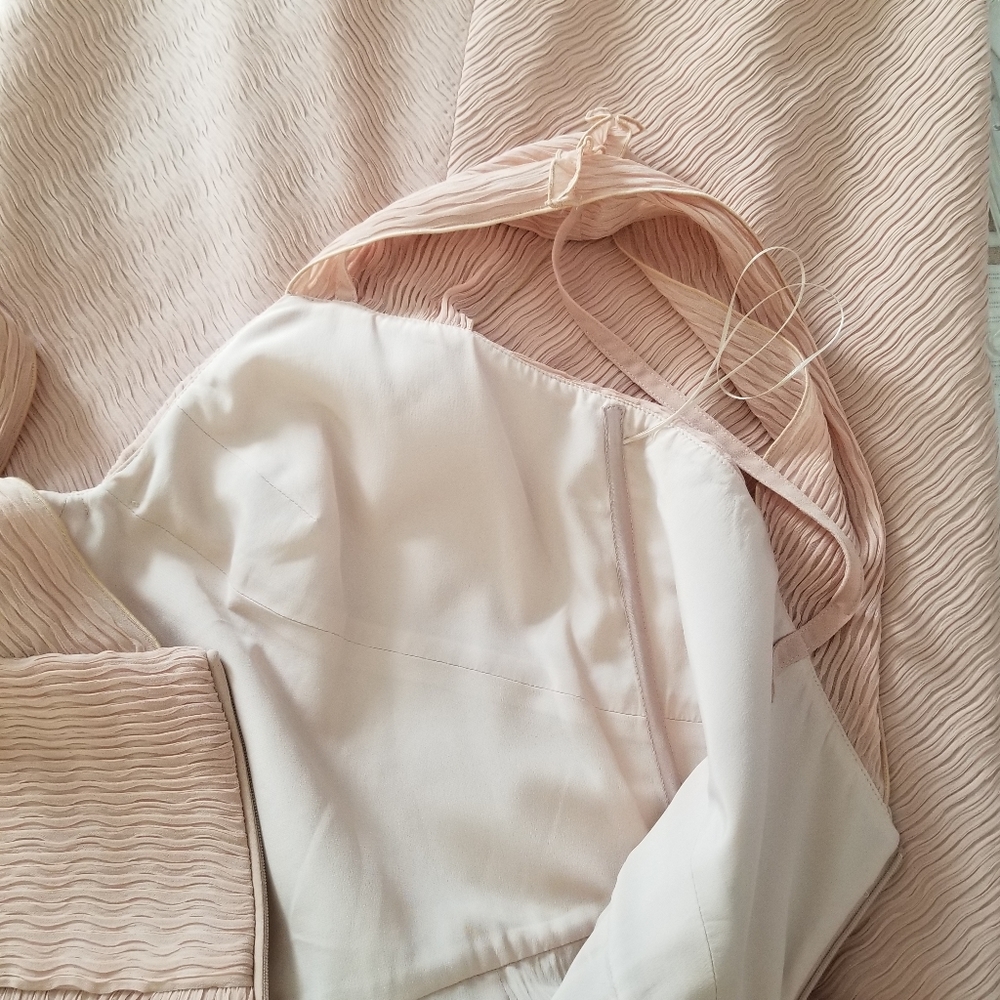 MaxMara Ananas Midi Sheath Dress Size US 14 Blush Pale Pink - Picture 12 of 13